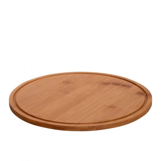 Boleira 27,5cm Prata Em Bambu Com Tampa Acrílica Ecoktichen